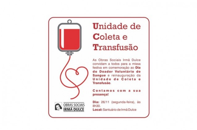 Missa e reinauguração da UCT marcam homenagens ao doador voluntário de sangue