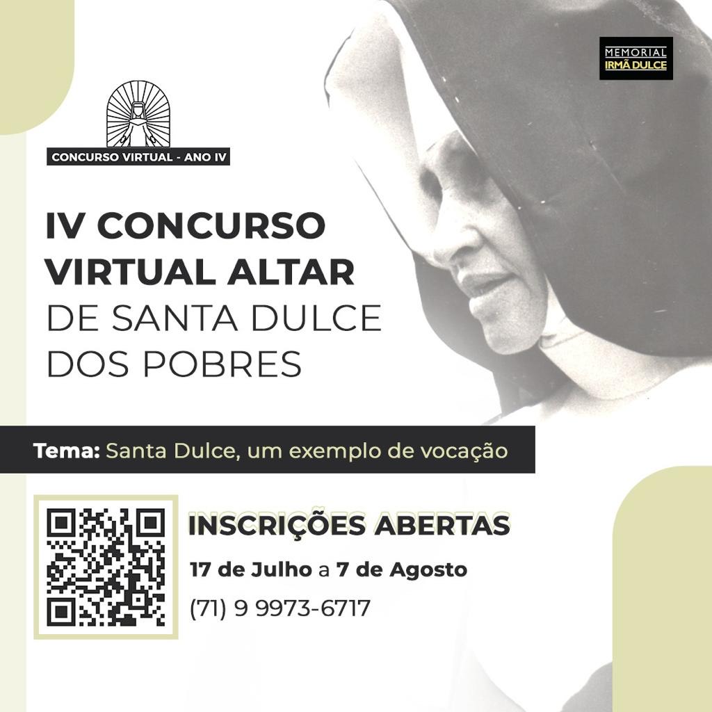 IV Concurso Virtual Altar de Santa Dulce dos Pobres abre inscrições